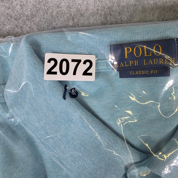 Polo Ralph Lauren Classic Fit Polo Shirt Men's XXL Light Blue Heather Casual - Picture 11 of 11